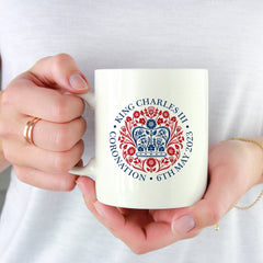 Hm King Charles Iii Coronation Official Emblem Mug, God Save The King, Celebration Gift For Her Him