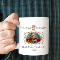 Hm King Charles Iii Mug, God Save The King, Commemorative Cup 2022, The King Celebration Gift For Her Him