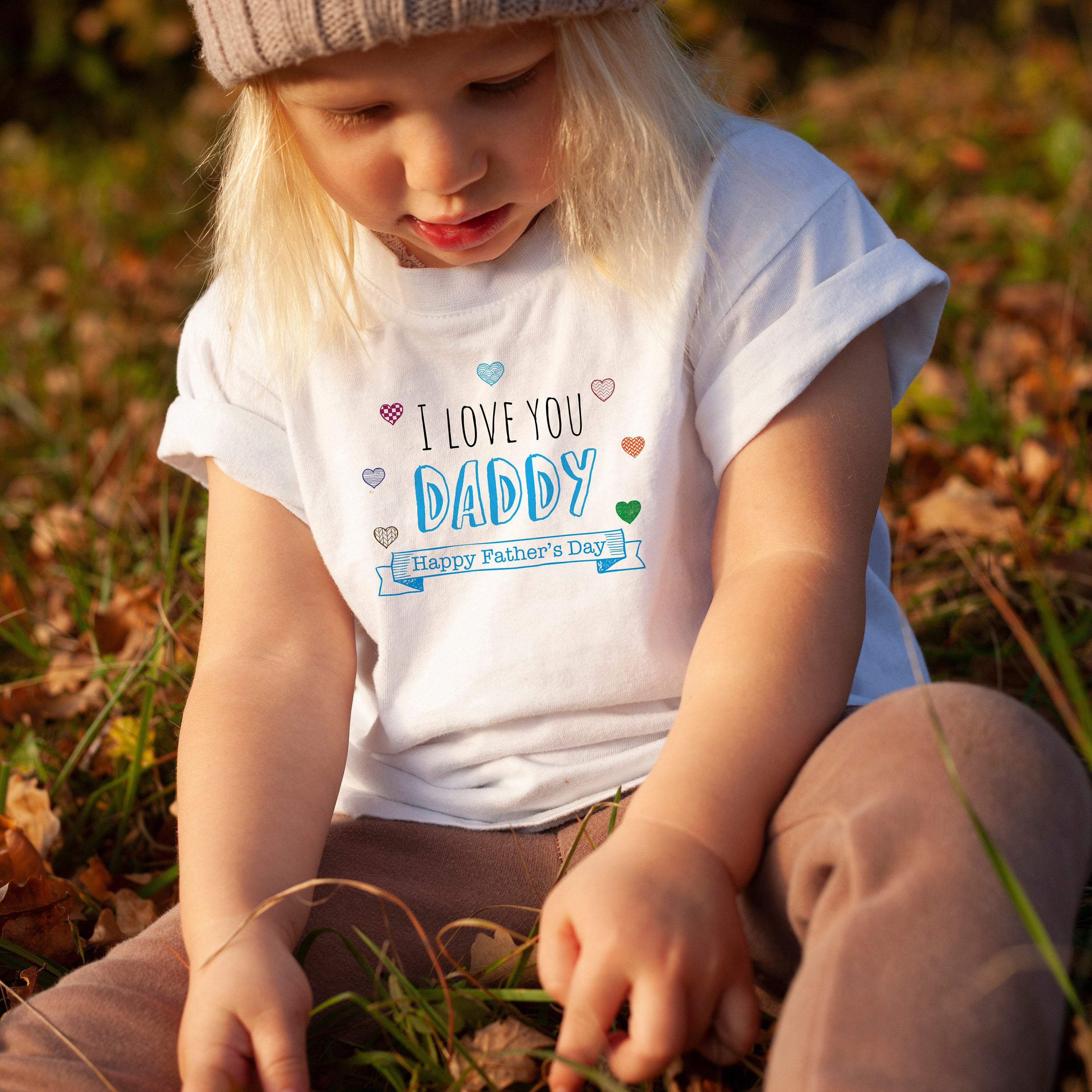 I Love you daddy Happy Father's Day tshirt, First fathers day gift, Kids tshirt for dad