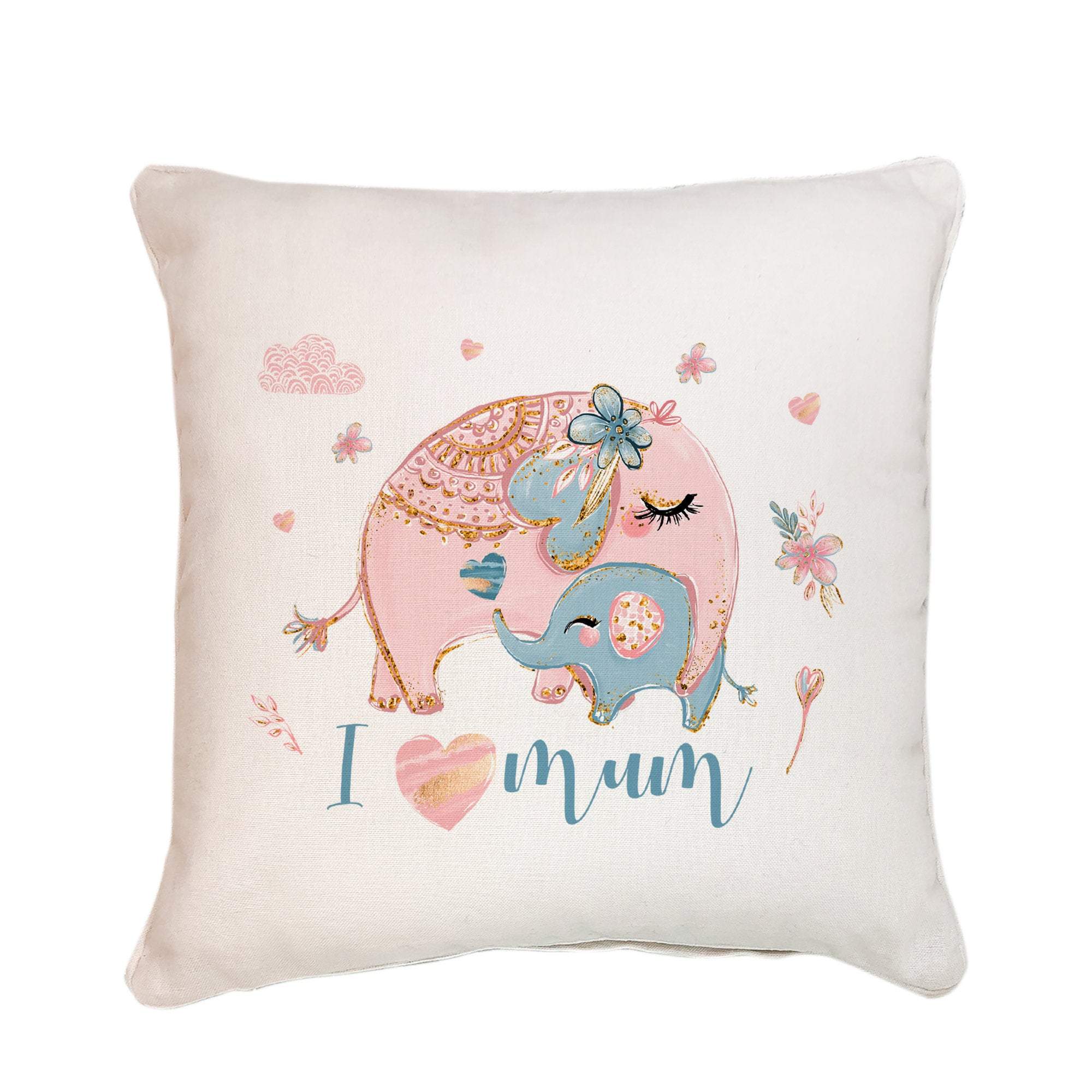 I love you mum cushion, Mother's Day Gift, Mom and baby animals, First Mother's Day gift