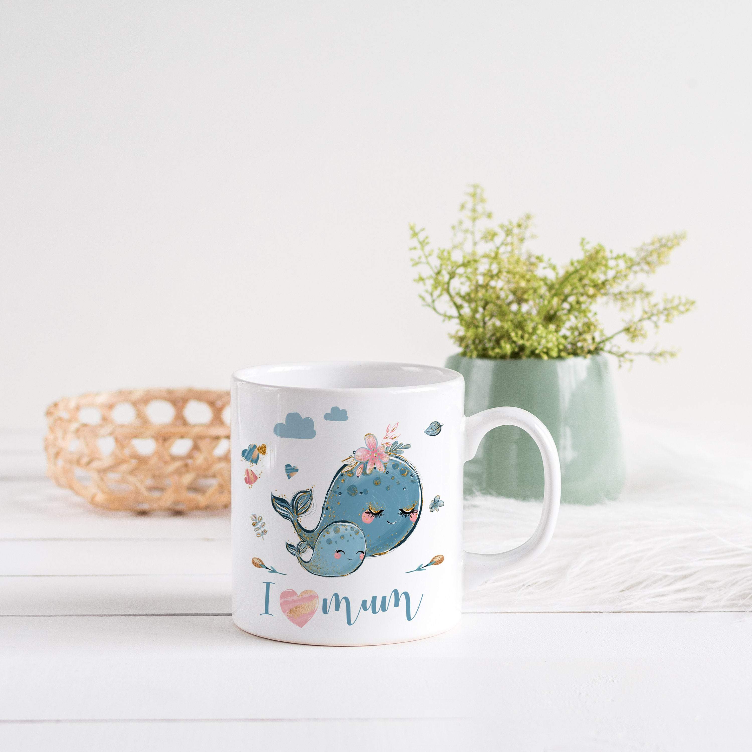 I love you mum mug, Mother's Day Gift, Mother and baby animals, First Mother's Day gift for mom