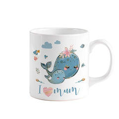 I love you mum mug, Mother's Day Gift, Mother and baby animals, First Mother's Day gift for mom