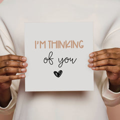 I'm thinking of you card with envelope, Far away card, Sympathy greeting card