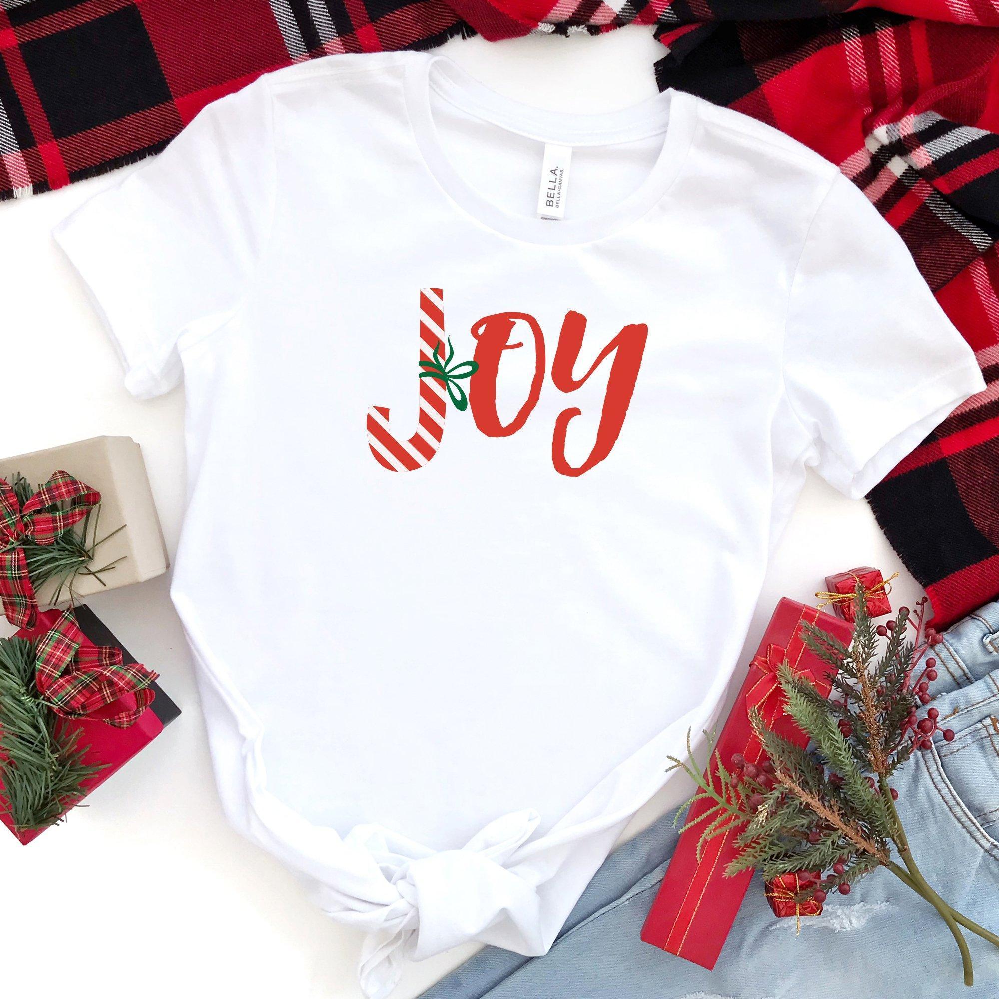 Joy Christmas t shirt Winter tee Cute Christmas Tee Cosy Christmas tshirts