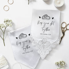 Keep your shit together handkerchief, Personalised wedding gift for bride, groom, mother