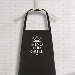 King Of The Grill Apron, Bbq Apron, Funny Birthday Gift For Men, Gift For Him