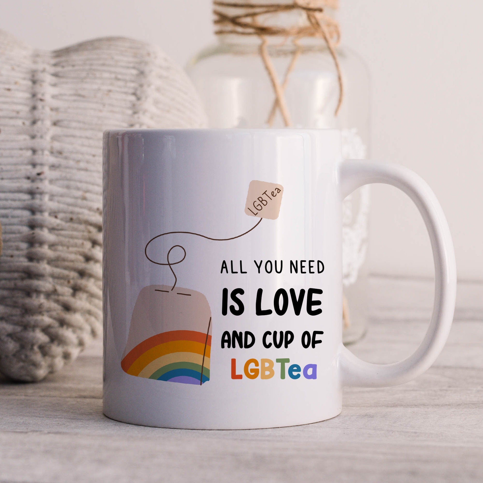 Lgbtea Mug, Funny Pride Gift, Lgbt Flag Colours, Tea Lover Gift For Gay Pride