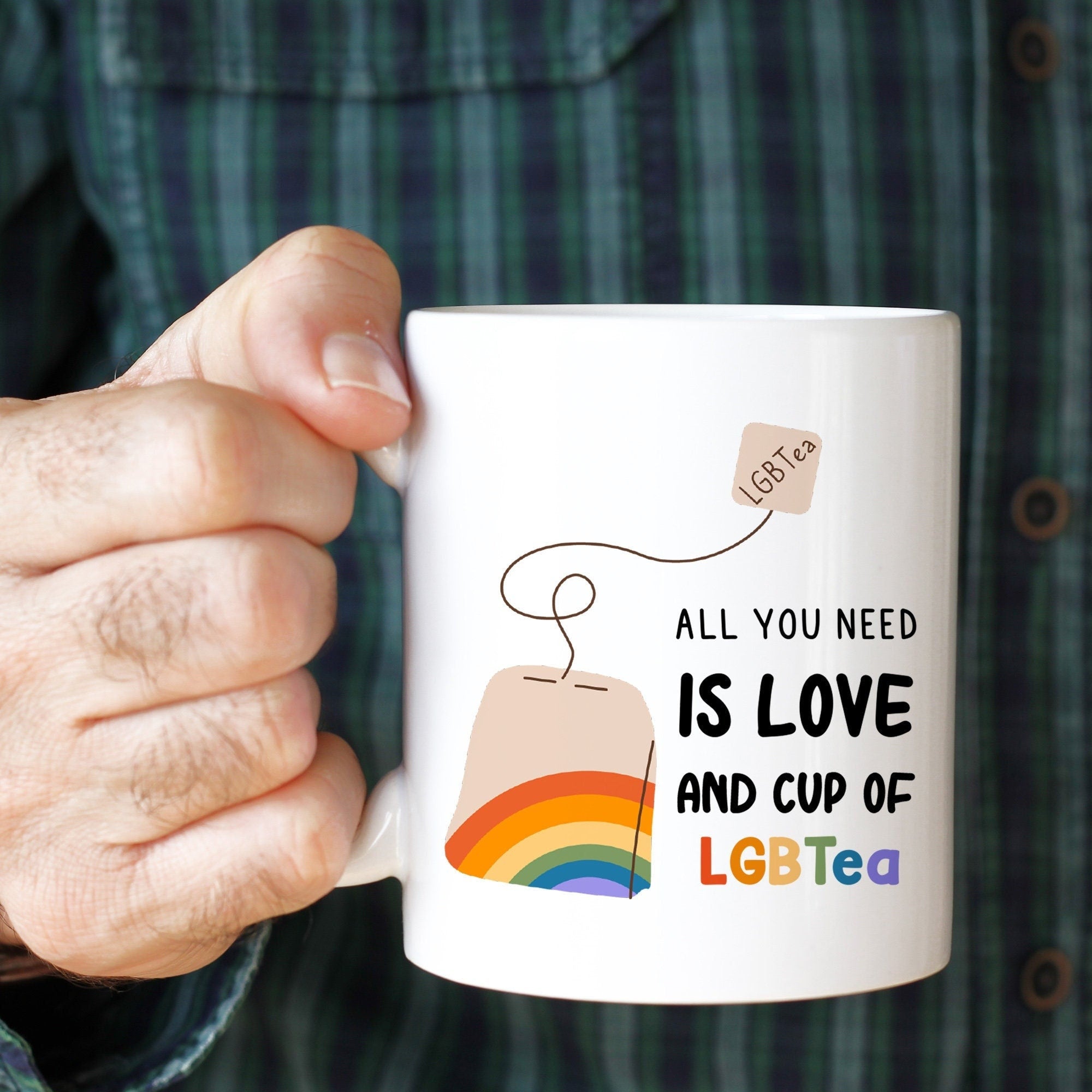 Lgbtea Mug, Funny Pride Gift, Lgbt Flag Colours, Tea Lover Gift For Gay Pride