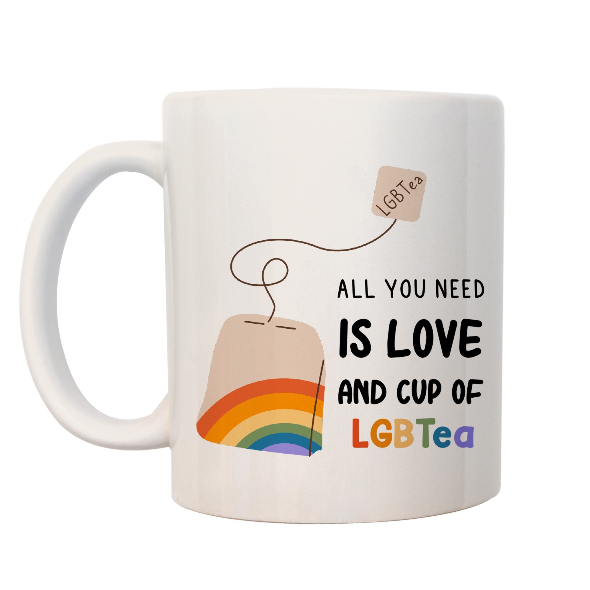 Lgbtea Mug, Funny Pride Gift, Lgbt Flag Colours, Tea Lover Gift For Gay Pride