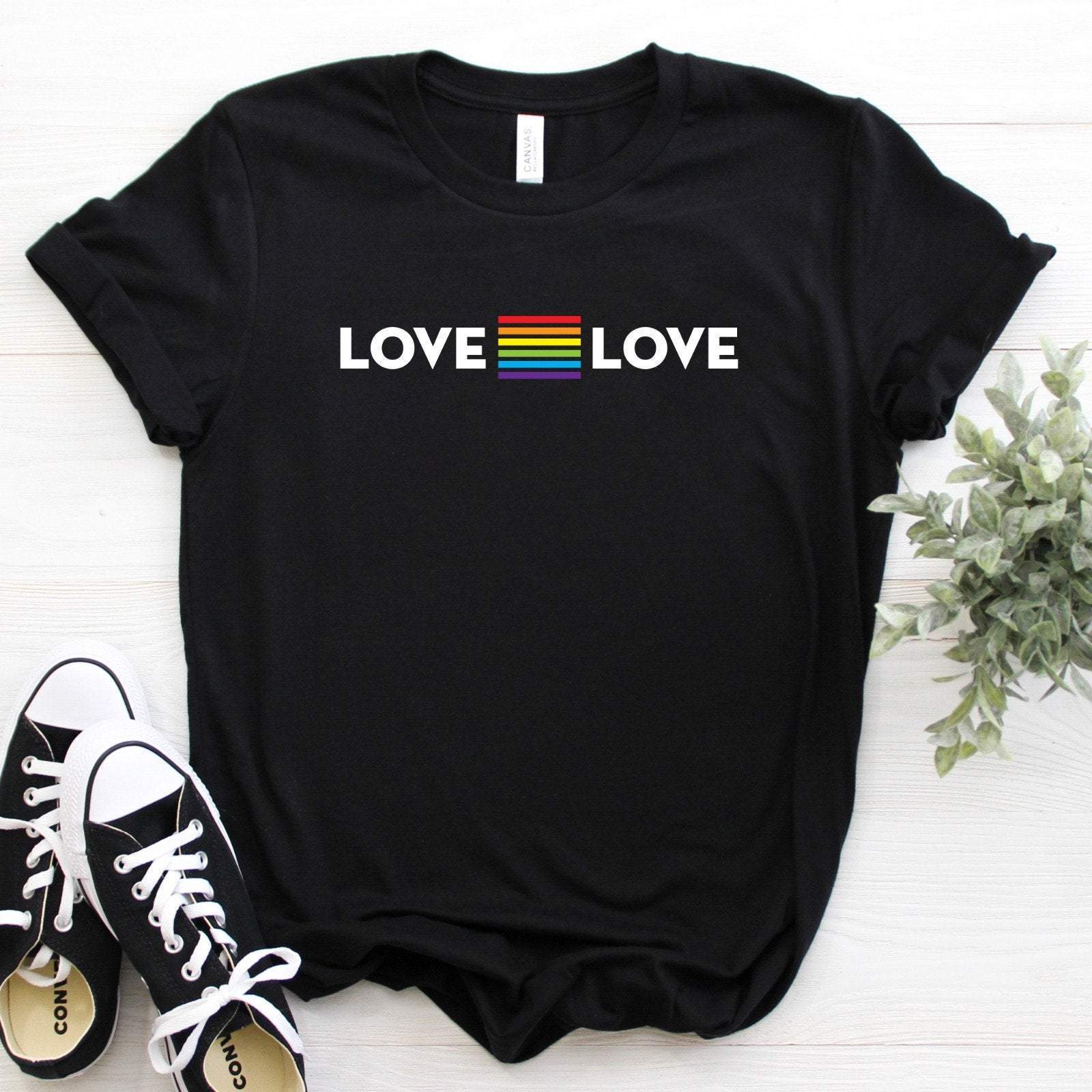 Love equal love pride t-shirt, UNISEX Rainbow tee, Pride gift, LGBT flag tshirt