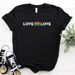 Love equal love pride t-shirt, UNISEX Rainbow tee, Pride gift, LGBT flag tshirt Pomchick Personalised Gift
