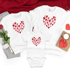 Love hearts matching Family Shirts, Valentine's days T shirt, First Valentine,Gift matching shirts