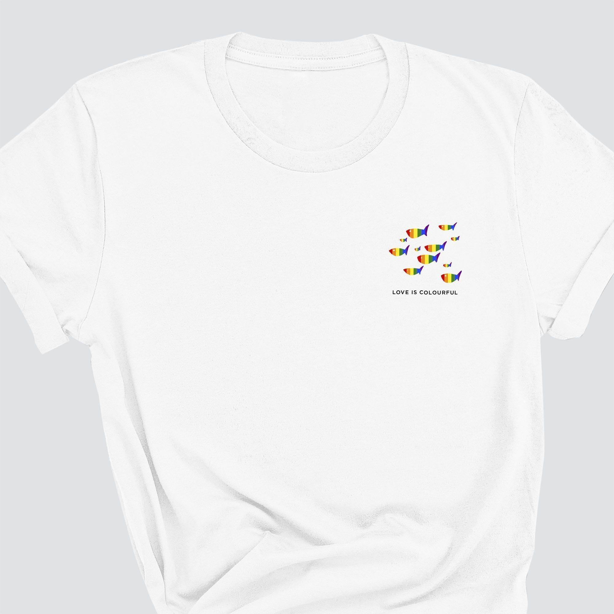 Love Is Colourful T Shirt Unisex Rainbow Tee Pride Gift