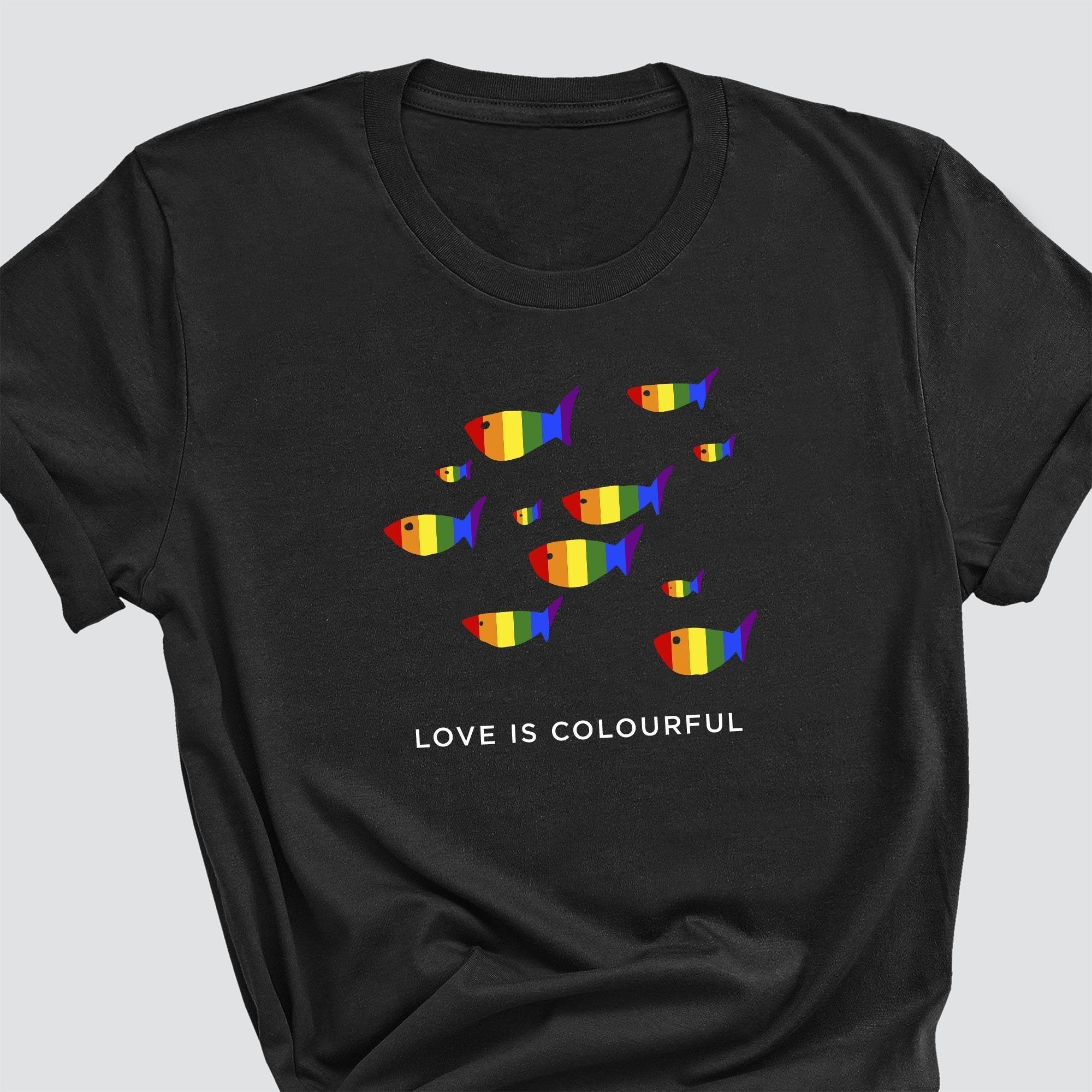 Love Is Colourful T Shirt Unisex Rainbow Tee Pride Week Gift