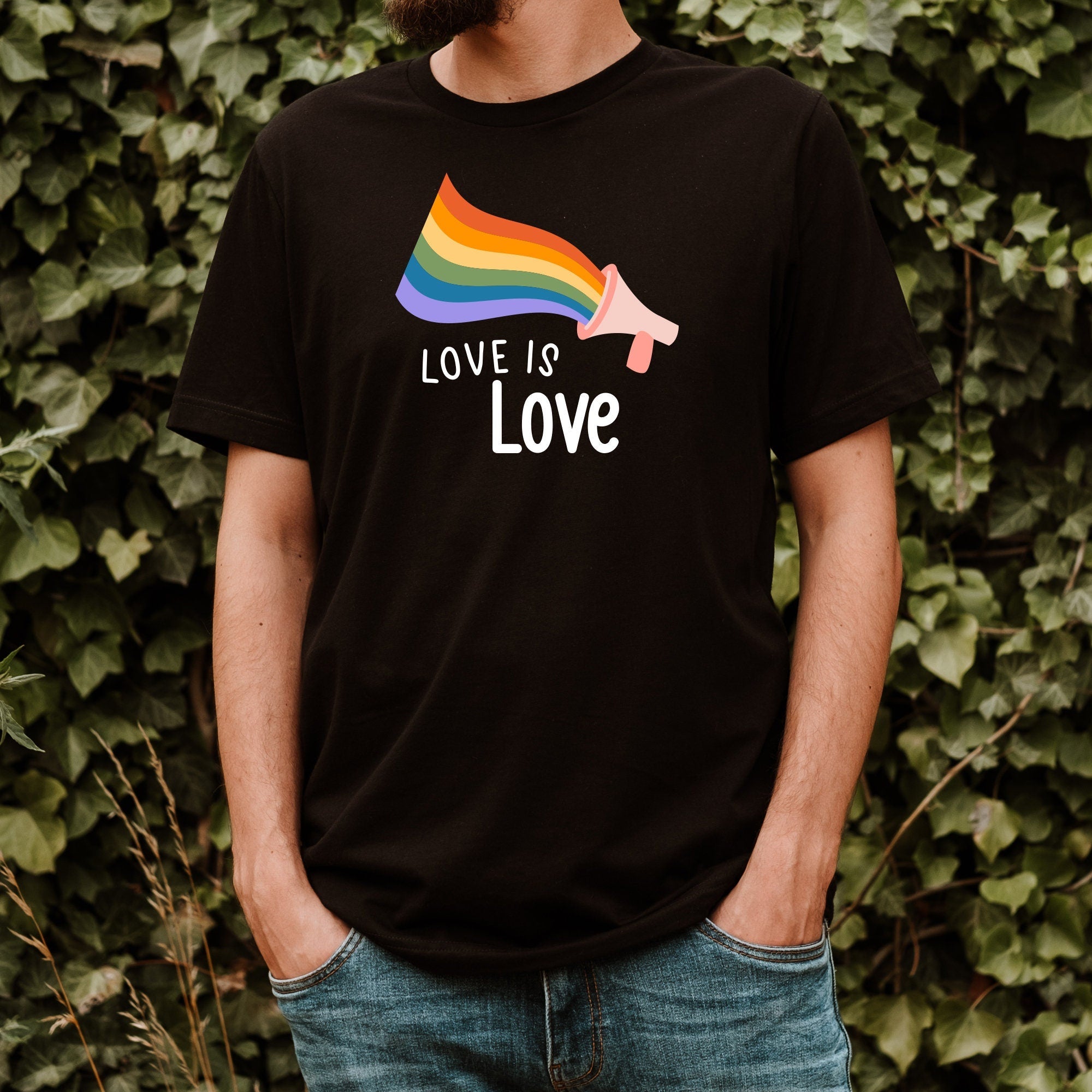 Love Is Love Pride T-Shirt, Unisex Tee, Rainbow Tee, Lgbtq+ Flag Tshirt