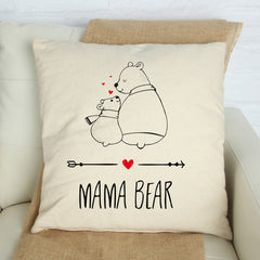 MAMA bear cushion, Gift for mum, Mother's day present, Mummy pillow, Mother bear