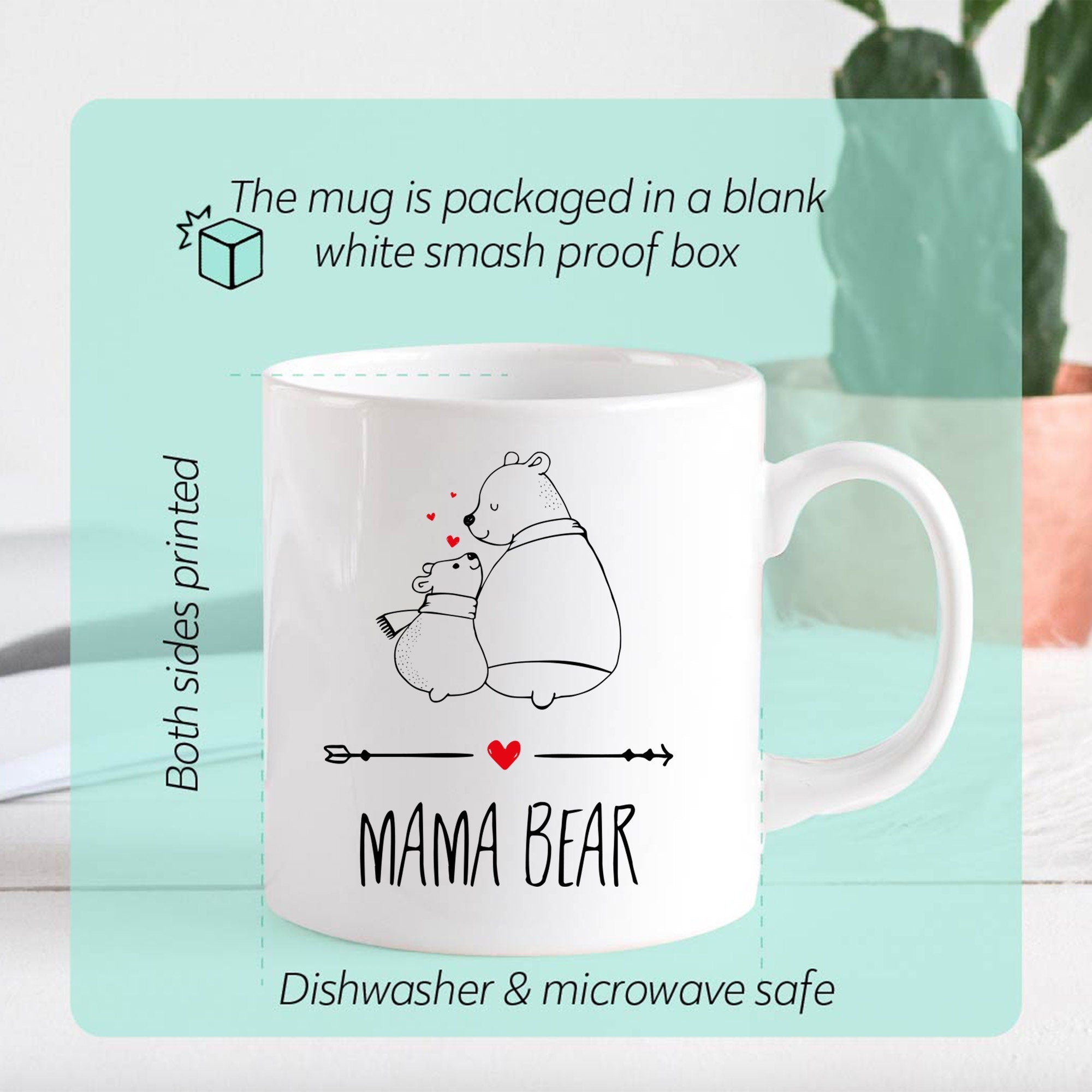 MAMA bear mug, Gift for mum, Mother's day present, Mummy mug, Mother bear