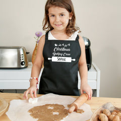 Matching Christmas baking crew family aprons with names, family gift, christmas Gift