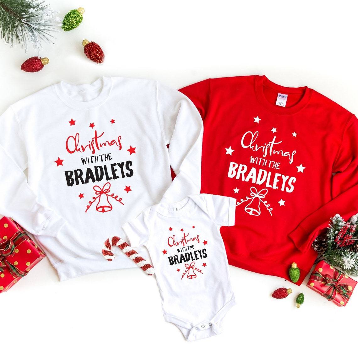 Matching Family Christmas Jumper, Christmas Pyjamas Top, Festive Family