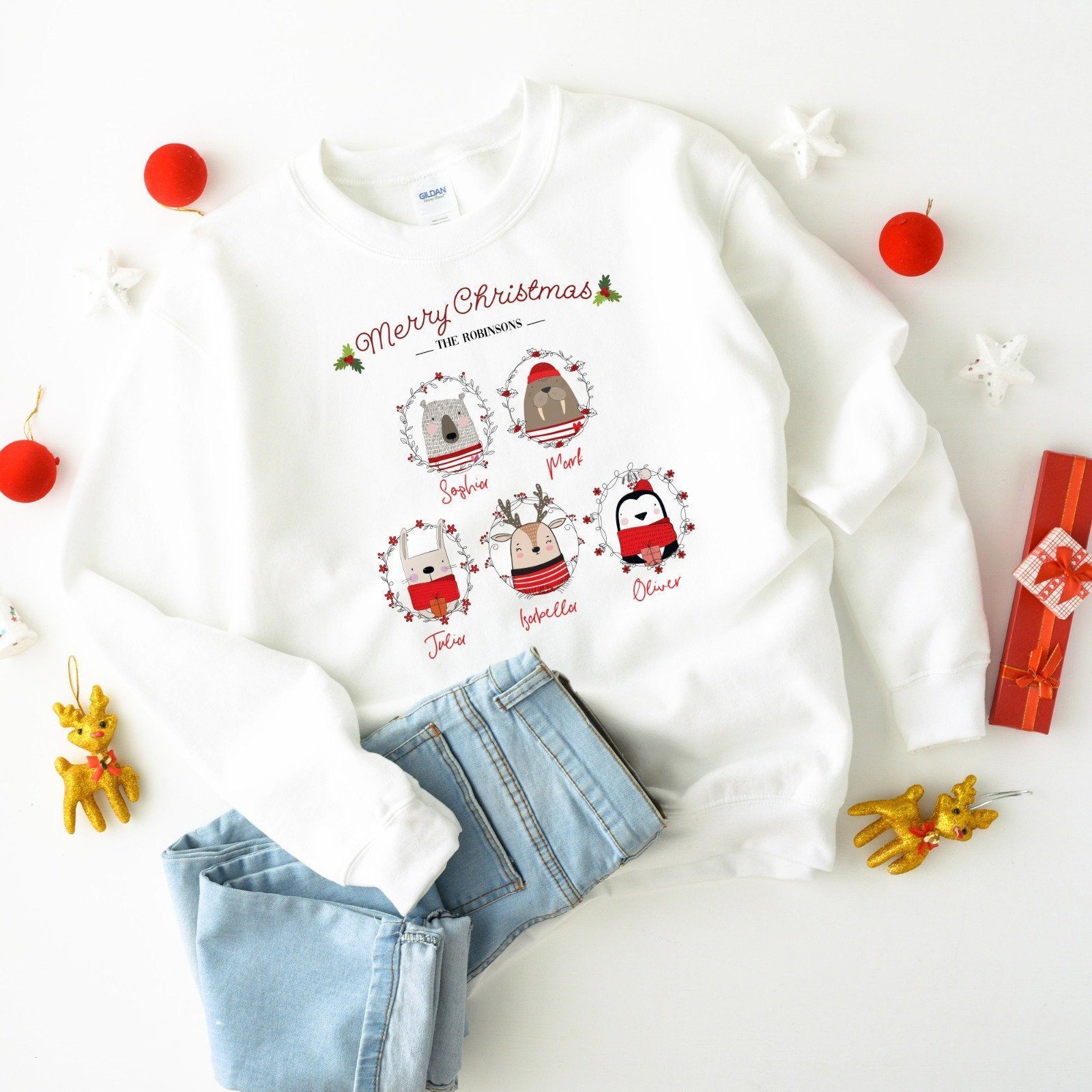 Matching Family Christmas jumpers Suitable all ages Cosy Christmas sweatshirt