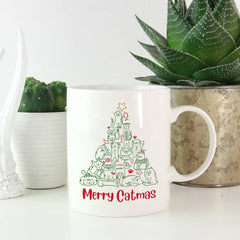 Merry Catmas Christmas mug, Christmas Gift for cat owner, Xmas cat lover mug