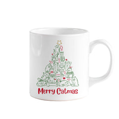 Merry Catmas Christmas mug, Christmas Gift for cat owner, Xmas cat lover mug