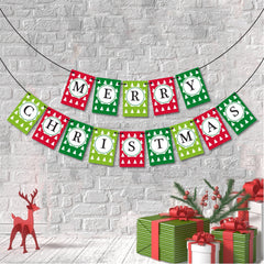 Merry Christmas Banner. Holiday Festive Decoration