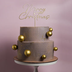 Merry Christmas Cake Topper, Christmas Cake Decoration, Xmas Table Décor