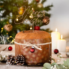Merry Christmas Cake Topper, Christmas Cake Decoration, Xmas Table Décor