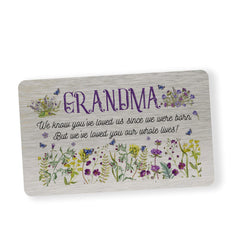 Mother's Day gift for nanny. Wallet Card for grandma, granny, nana, nanna, grandmother.