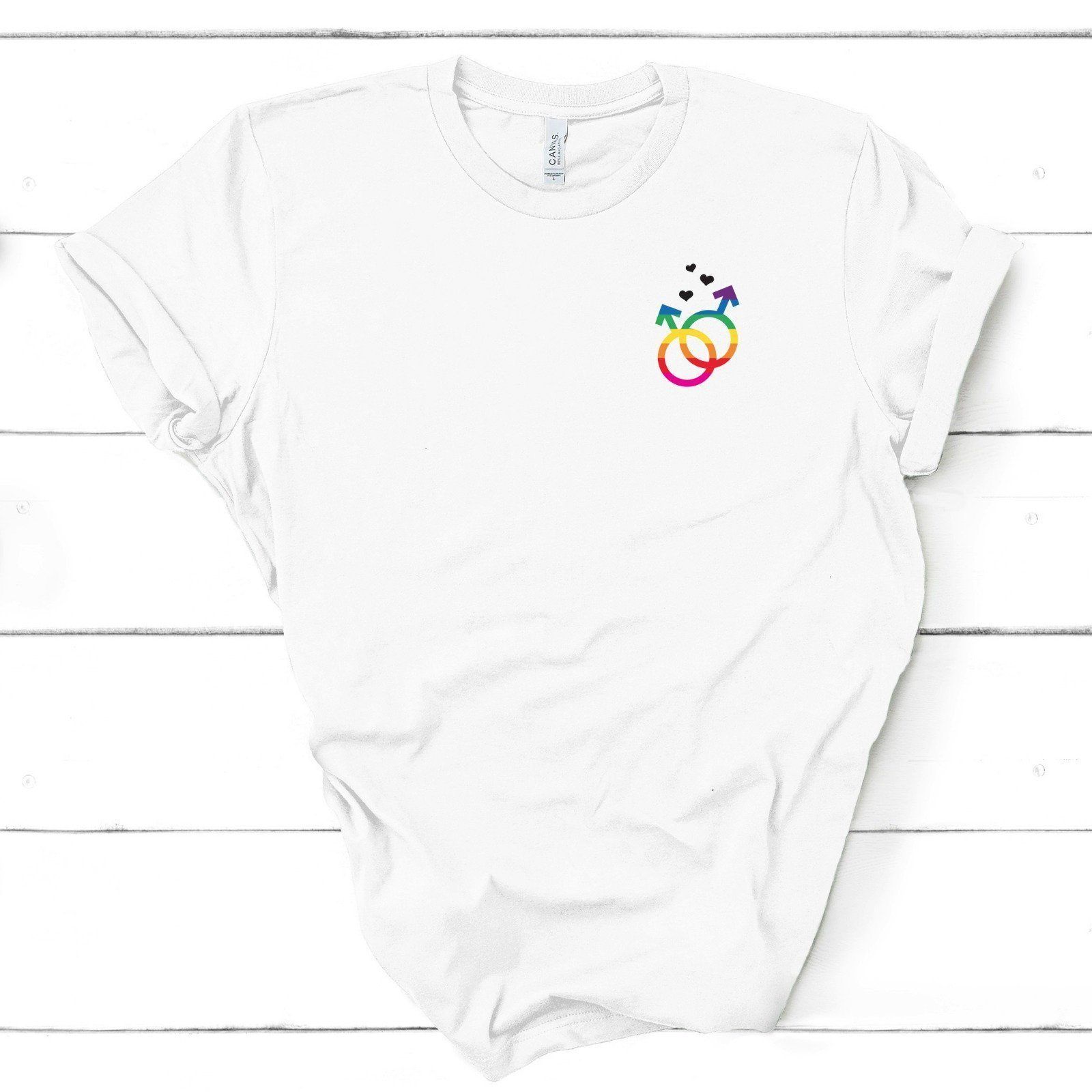Mr & Mr t shirt gay tee Pride LGBT flag tshirt Gay Pride