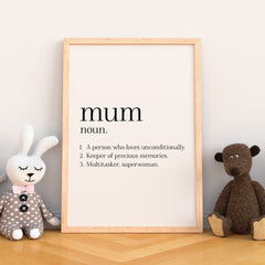 Mum Dictionary Definition poster, Mother's Day Gift, Gift for mum to be, Custom mom gift