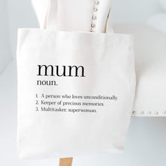 Mum Dictionary Definition tote bag, Gifts for mom, Mother's day gift, Shopping Bag