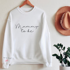 Mummy To Be Sweatshirt With Baby Name, Gift For New Mum, Pregnancy Sweat Top