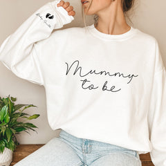 Mummy To Be Sweatshirt With Baby Name, Gift For New Mum, Pregnancy Sweat Top
