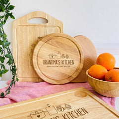 Mum's kitchen engraved wooden chopping board, Mother's Day gift