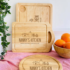 Mum's kitchen engraved wooden chopping board, Mother's Day gift