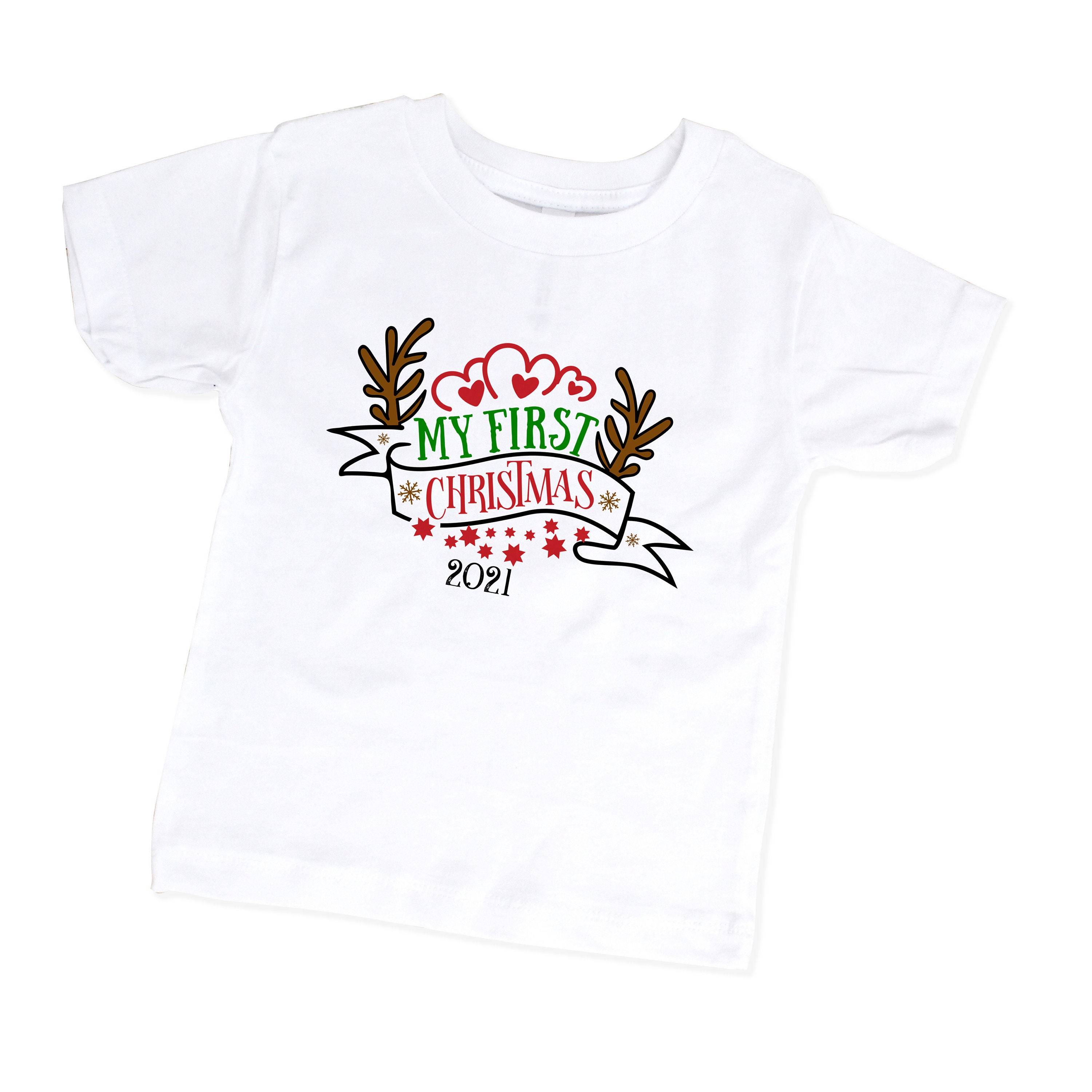 My First Christmas t-shirt, Baby 1st Xmas Boy Girl Top, Gift For Kids
