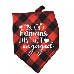 My Humans Just Got Engaged Or Married Triangle Dog Scarf, Bandanas For Pets