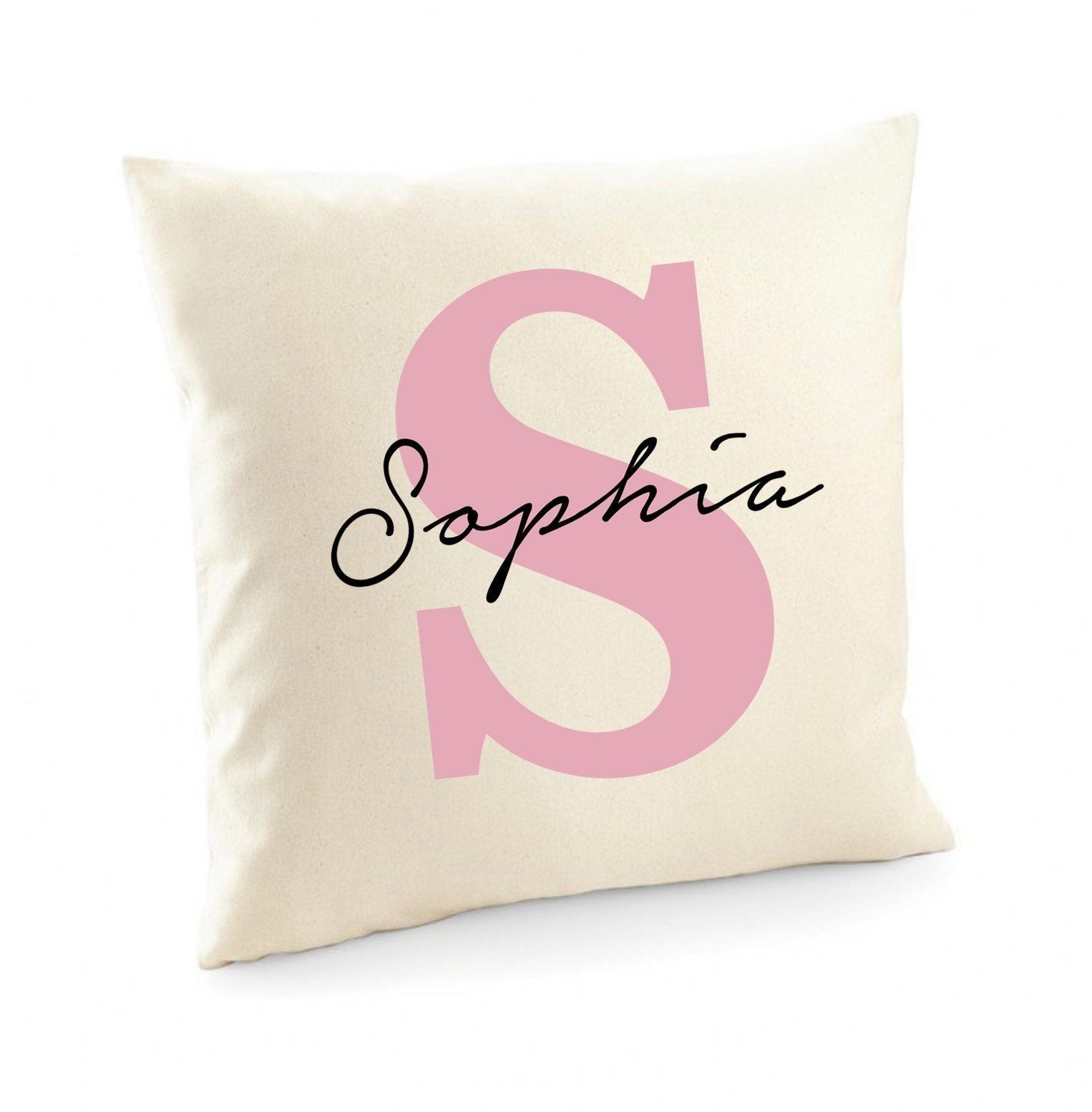 Name And Initial Cushion Cover, Gift For Couple, Unique Home Gift