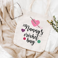 Nanny's crochet bag, Grandma gift, Tote Bag, Shopping Bag, Gift for Grandma, Nanny, granny, nana