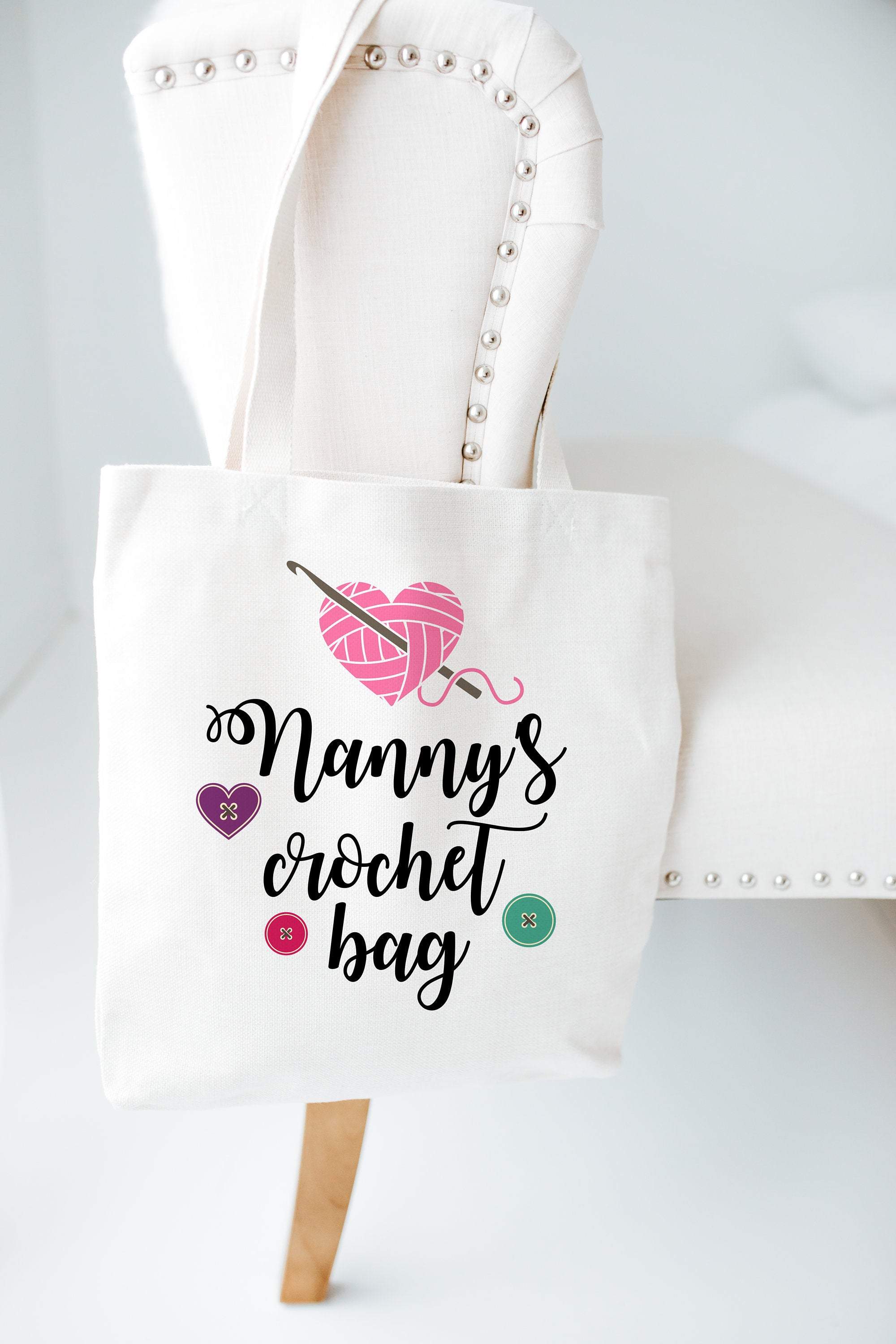 Nanny's crochet bag, Grandma gift, Tote Bag, Shopping Bag, Gift for Grandma, Nanny, granny, nana