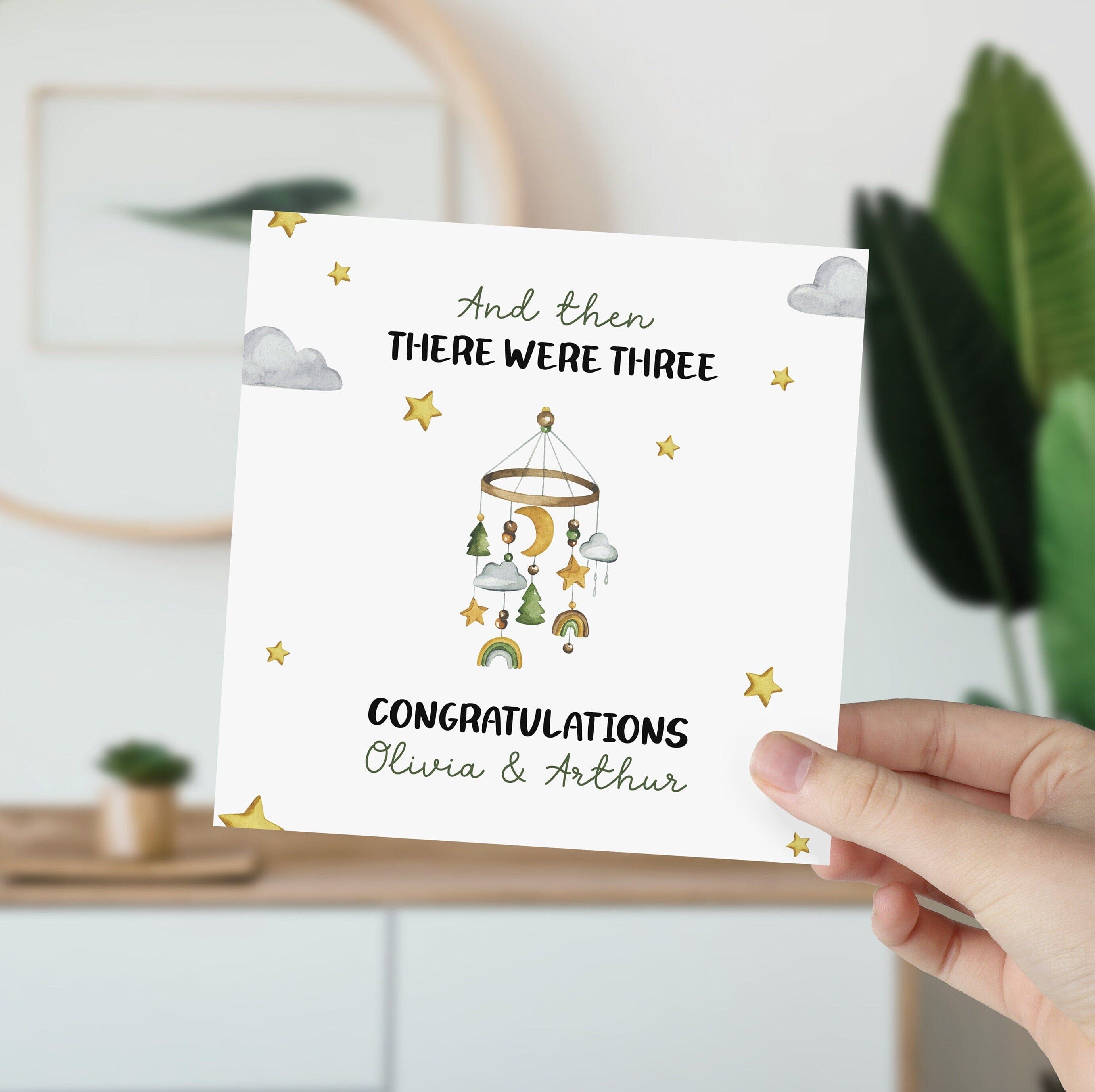 New baby card, Personalised mum dad card, Baby shower greeting card, Welcome to the world