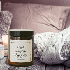 Omg! You'Re Engaged Candle, Engagement Gift, Mr Mrs Gift, Soy Wax Apothecary Candle