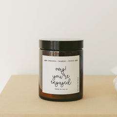 Omg! You'Re Engaged Candle, Engagement Gift, Mr Mrs Gift, Soy Wax Apothecary Candle