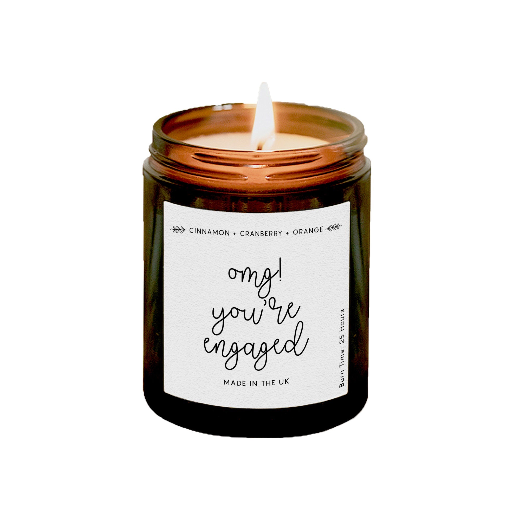 Omg! You'Re Engaged Candle, Engagement Gift, Mr Mrs Gift, Soy Wax Apothecary Scented Candle