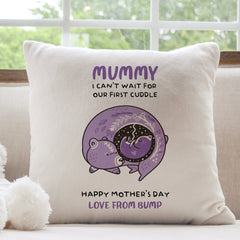 Our First Cuddle Cushion, Love From The Bump Gift, Pillow, First Mother'S Day Gift, New Mum