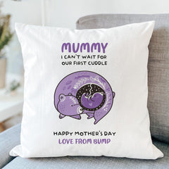 Our First Cuddle Cushion, Love From The Bump Gift, Pillow, First Mother'S Day Gift, New Mum