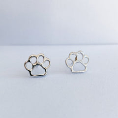 Paw stud earrings with personalised card, Dog owner gift, Pet lover Christmas or birthday