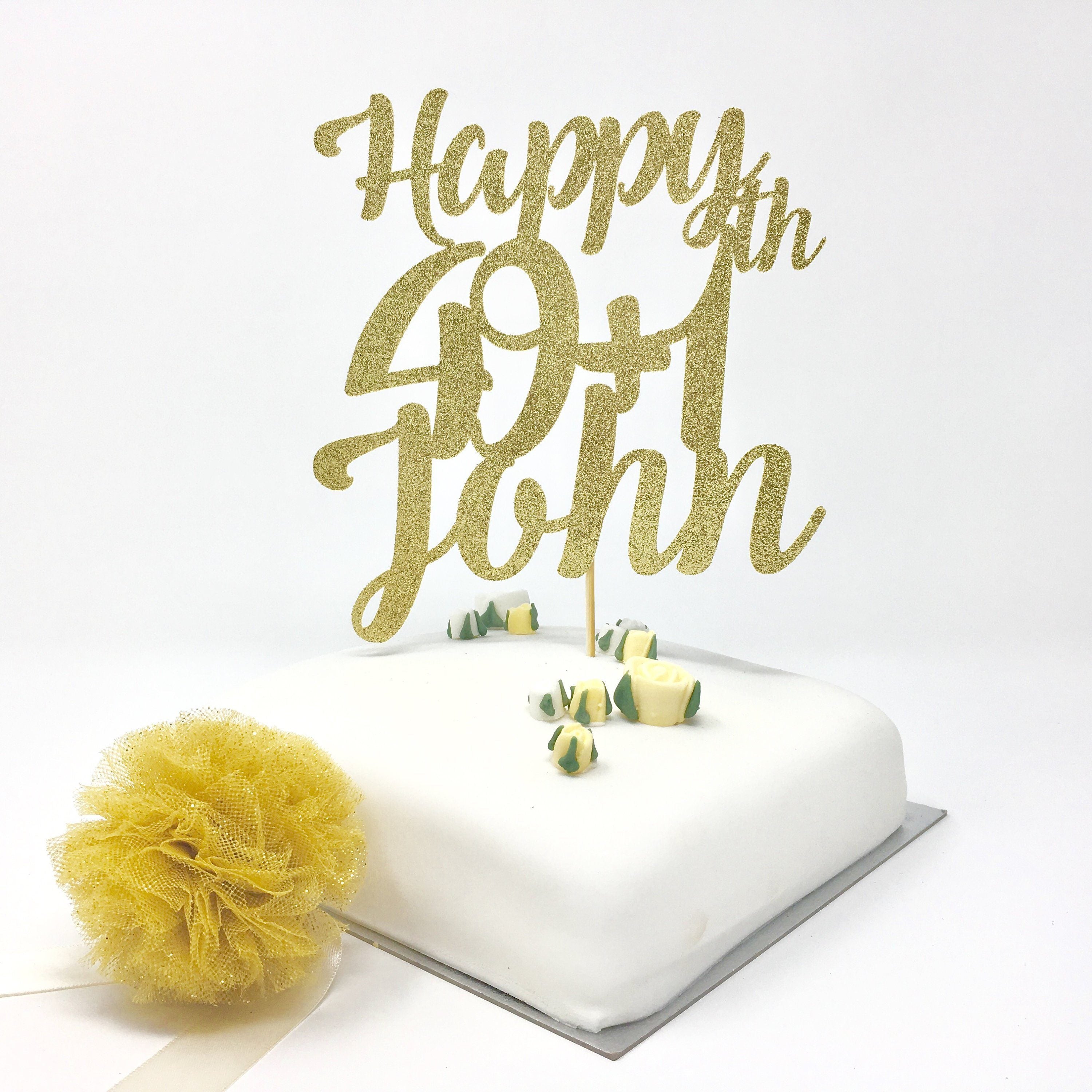 Personaised Funny 50Th Birthday Cake Topper. 49 Plus 1. Available For All Age